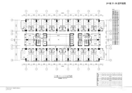 2#楼31-36层平面图