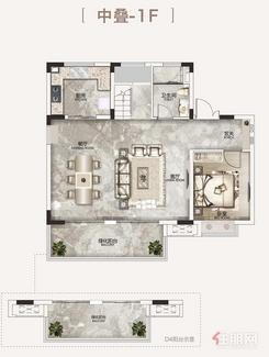【洋房183㎡D3/4户型】5室2厅3卫1厨2阳台