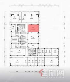 【16-18F186m²户型186平 朝东】