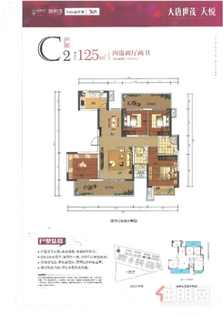 【大唐世茂天悦C2户型】4室2厅2卫1厨2阳台
