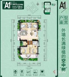 【A1户型】5室1厅2卫1厨1阳台