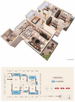 【江南御景A户型】4室2厅2卫1厨3阳台