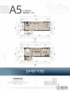 【A5户型】2室2厅2卫1厨1阳台