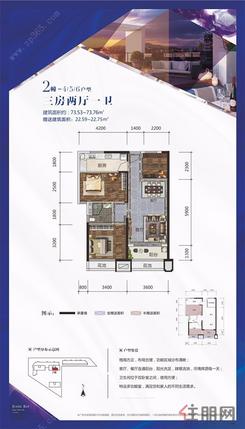 【2#456户型3房2厅73.53-73.】