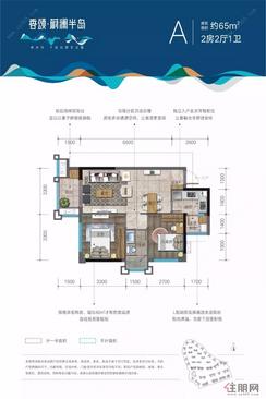 【A户型】2室2厅1卫1厨2阳台