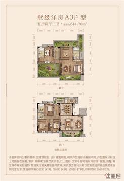 【墅级洋房A3户型】5室2厅3卫1厨