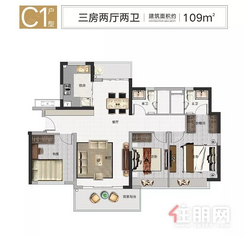 【C1户型】3室2厅2卫