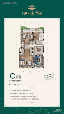 【瀚林·熙水臺幸湖C户型】5室2厅4卫1厨1阳台