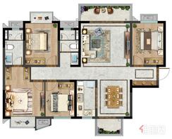 【125㎡】4室2厅2卫1厨2阳台