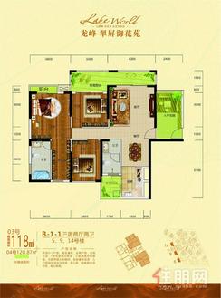 【5/9/14#楼118㎡户型】3室2厅2卫1厨3阳台