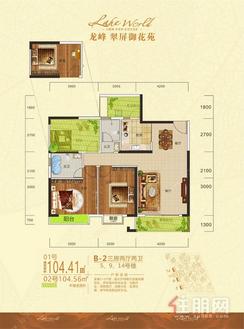 【5#9#14#B-2户型】3室2厅2卫1厨3阳台