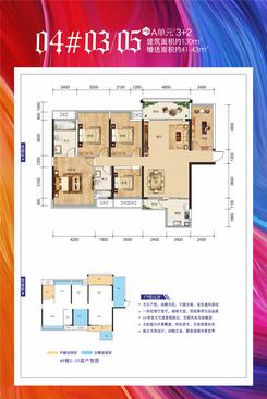 【4#03/05户型130㎡】5室2厅2卫1厨2阳台