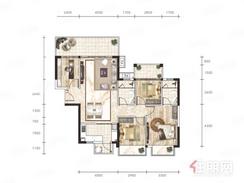 【E户型图115㎡】4室2厅2卫1厨2阳台