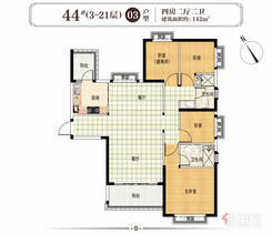 【四房两厅142.png】4室2厅2卫1厨