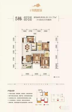 【5栋03/05户型】4室2厅2卫1厨1阳台