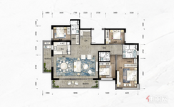 【K户型 195平方米】4室2厅3卫1厨2阳台