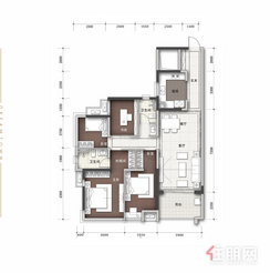 【D户型 130平方米】4室2厅2卫1厨1阳台