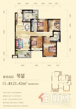 【高层C1户型】4室2厅2卫
