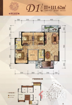 【D1-1户型】3室2厅2卫
