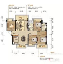 【阳光城丽景湾123㎡户型】4室2厅2卫1厨2阳台