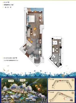 【C1-A户型】1室1厅1卫1厨