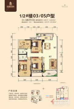 【1、2#楼03、05户型】3室2厅2卫