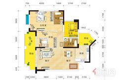 【户型3.jp】3室2厅2卫1厨2阳台