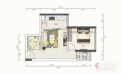 【51平户型.jpg】1室