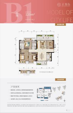 【云境B1户型120㎡】4室2厅2卫1厨2阳台