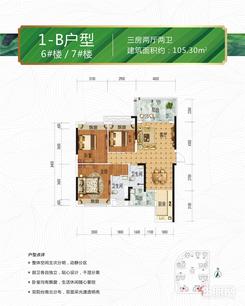 【6#7#1-B】3室2厅2卫1厨2阳台