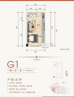 【大唐世家G1户型】1室1厅1卫
