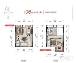 【公寓96㎡】3室2厅2卫1厨2阳台