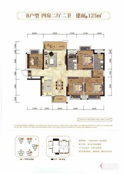 【B户型】4室2厅2卫1厨2阳台