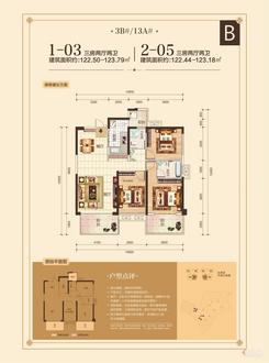 【B户型】3室2厅2卫1厨3阳台