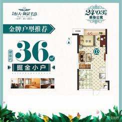【24#03户型】1室1厅1卫1厨1阳台