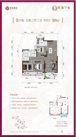 【B户型】3室2厅2卫1厨2阳台