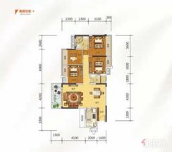【115.44㎡户型图】4室2厅1卫1厨1阳台