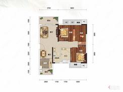 【9#E户型】2室2厅2卫1厨2阳台