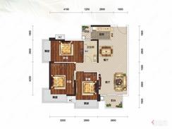 【9#G户型】3室2厅1卫1厨2阳台