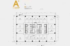 【6-11层户型平面图65-182㎡】1室1厅1卫1厨1阳台