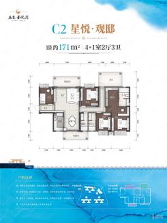 【C2户型171㎡】4室2厅3卫1厨3阳台