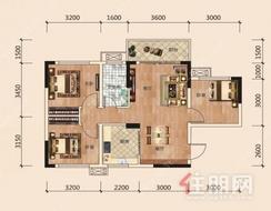 【A1户型 】3室2厅1卫