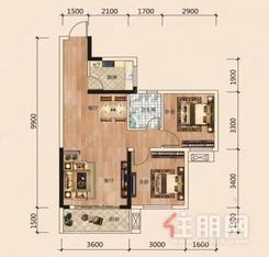 【C1户型 】2室2厅1卫
