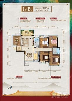 【1#B户型】5室2厅2卫1厨1阳台