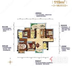 【119㎡户型.jpg】4室2厅2卫1厨2阳台