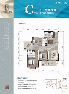 【9#C户型110㎡】3室2厅2卫1厨2阳台