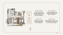 【C1户型78㎡】3室2厅1卫1厨1阳台