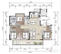 【137㎡户型】4室2厅2卫1厨1阳台