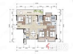 【116㎡户型】4室2厅2卫1厨1阳台