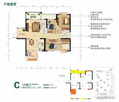 【10#楼C户型4+1房】4室2厅2卫1厨2阳台